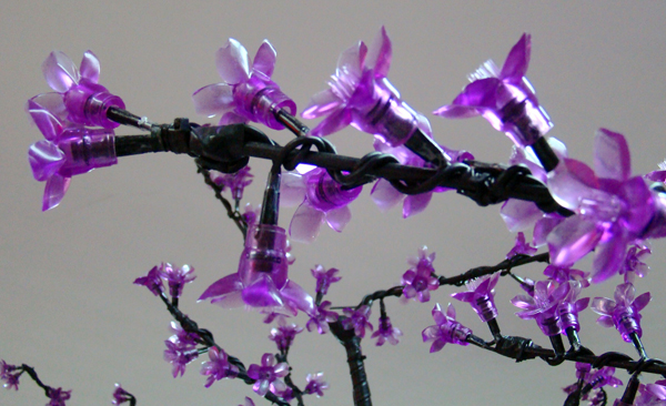 Светодиодное дерево вишня H:2,5m D2,0 м.120 W, фиолетовое, 24V/220V  LED-CBL-2.5 - 1728 Purple (FS-000918)