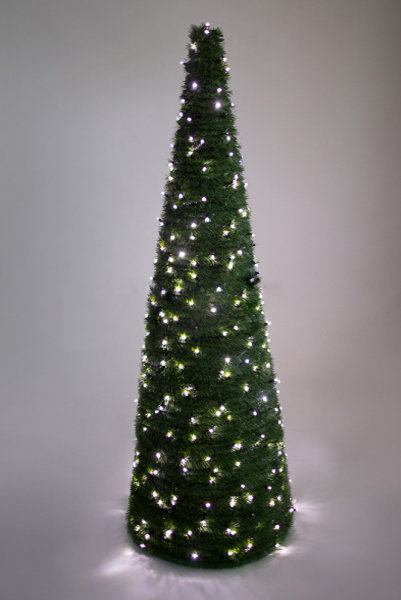 Хвойный конус со светодиодной подсветкой 1,0м темно-зеленый Цвет свечения теплый белый
