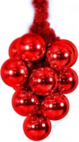 Елочное украшение Гроздь из шаров 600мм (14шт*150мм) цвет Красный
