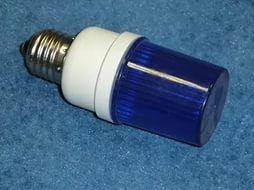 LED лампа-вспышка синяя  E-27, 21 светодиод повышенной яркости, 220V  G-LEDJS07B (FS-001227)