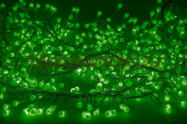 Гирлянда новогодняя "Мишура LED"  6 м  576 диодов, цвет зеленый
