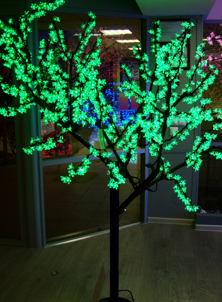 Светодиодное дерево вишня  H:1,9m D1,5 м., 85W, зеленое, 36V/220V LED-CBL-1.9 - 972 Green (FS-001005)