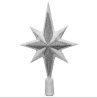 Верхушка Вифлеемская Звезда 25 см серебряная (Kaemingk)