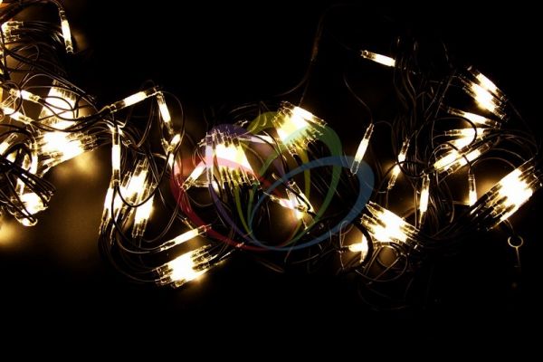 Гирлянда новогодняя - сеть мигающая (чейзинг) LED 2*3м (432 диода), КАУЧУК, Тепло-Белые диоды