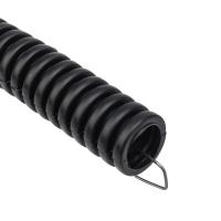 Труба гофрированная из ПНД, с зондом, черная, ?20 мм, (бухта 50 м/уп.)  REXANT