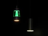 Cndiao WW Green glass (С ДРАЙВЕРМ В КОМПЛЕКТЕ) Светодиодный светильник подвесной, теплый белый оттенок, зеленое стекло, 4*1W CREE XP-E, 220V/4W, 50-60