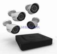 Комплект видеонаблюдения PROconnect, 4 наружные камеры AHD-M, без HDD
