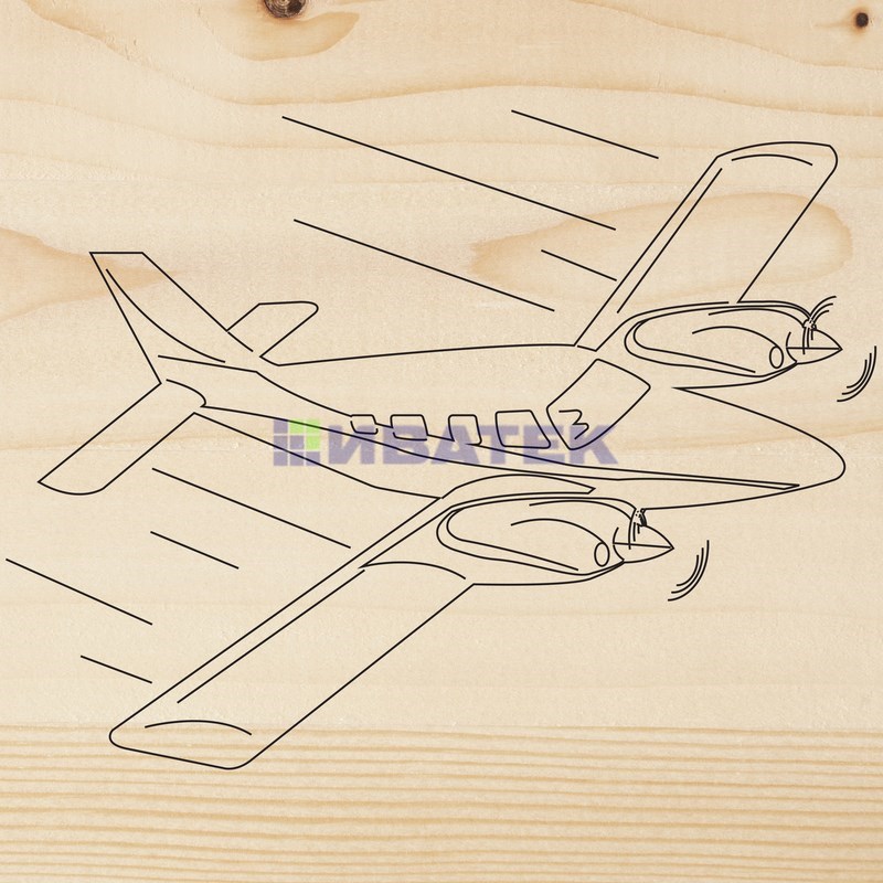 Доска для выжигания REXANT, «Самолет», 150х150 мм, 1 шт., пакет