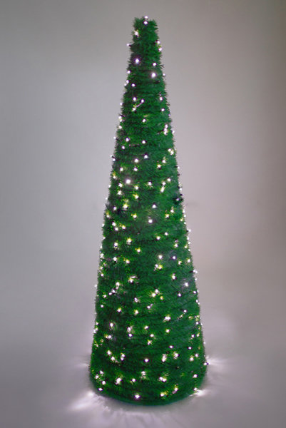 Хвойный конус со светодиодной подсветкой 1,0м зеленый Цвет свечения теплый белый