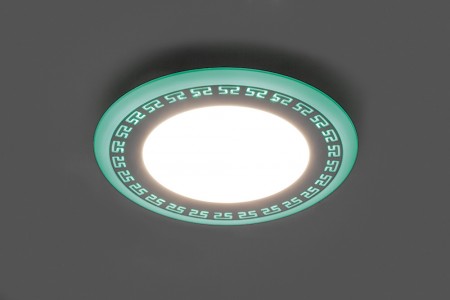 Светильник светодиодный с подсветкой, AL2440, 6W, 480Lm, белый (4000К) и зеленый