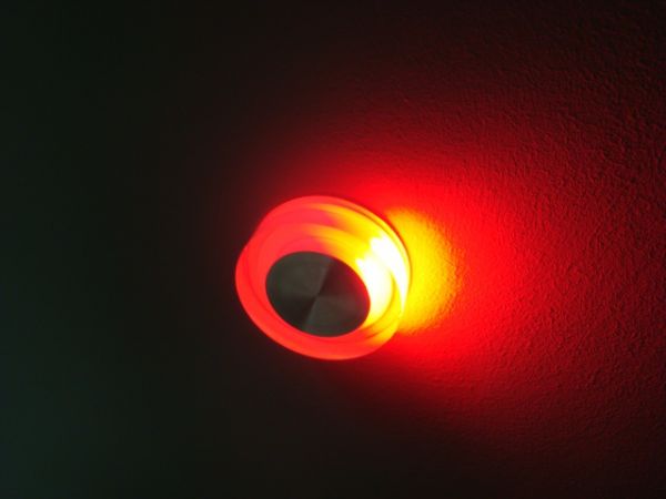 Светодиодный круглый светильник, встраиваемый в стену, красный оттенок, 1*1W (FS-FL55SH-RD RED)