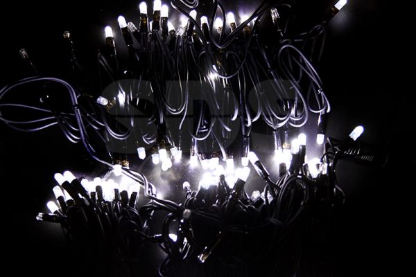 Гирлянда новогодняя  "Дюраплей LED"  100% Flashing, 20м,  200 диодов,  Белая  Neon-Night