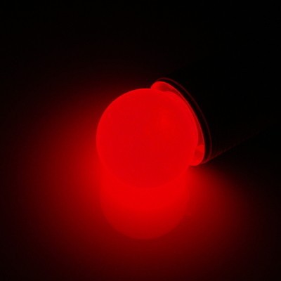 LED лампа - шарик с цоколем E27, 40 мм, (5 светодиодов), матов, красный, G-Q009R LED-Lamp-E27-40-5-R (FS-00001223)