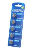 Элемент питания ROBITON STANDARD R-AG13-0-BL5 (0% Hg) AG13 LR44 357 A76 МЦ-1154 BL5