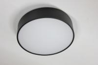 Потолочный накладной светильник ROUND-OUT-04-BL-WW (теплый белый свет, черный корпус),размер:D260хH60мм, в комплекте сдрайверм тока