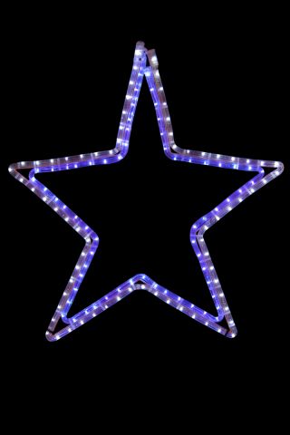Фигура световая "Звезда" цвет Белая/Синяя, размер 56 х 60 см  Neon-Night