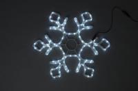 Мотив Снежинка из светодиодного дюралайта Белый с мерцан, 60.5х52см, LED-XM(FR)-2D-CK012-24''-W-F(W) (FS-00-00000826)