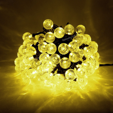 18-023 Гирлянда светодиодная Пузырьки 10м, 100 led, 220-230V., D23мм, желтый