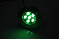 G-MD100-G грунтовой LED-светильник зеленый D150,  6W, 12V, 390Lm, (27шт/кор)