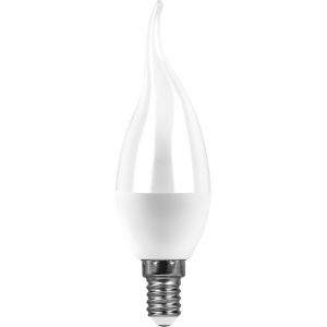 Лампа светодиодная  C35/C37, LB-97 (7W) 230V E14 2700K свеча на ветру