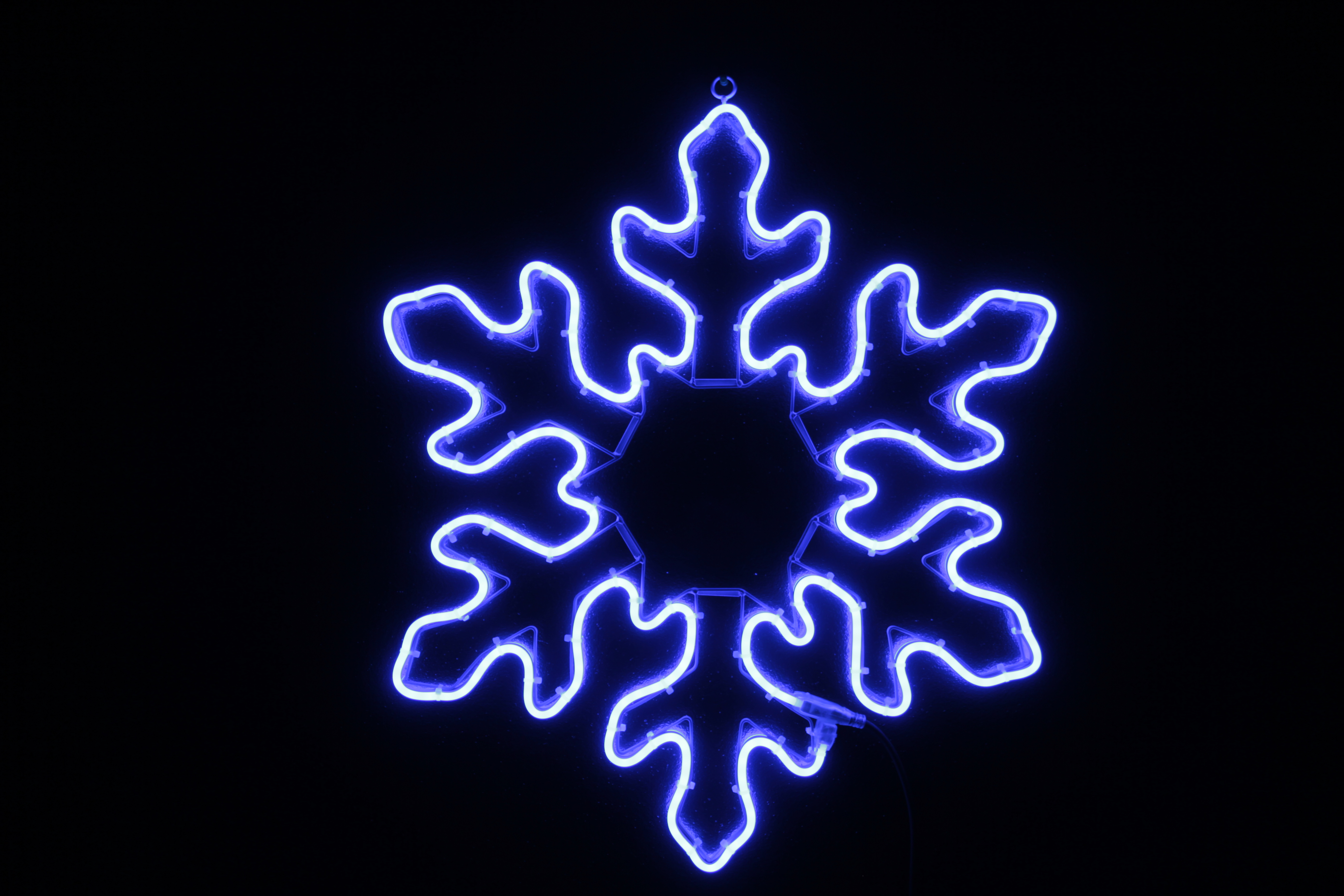Мотив Снежинка из леднеон-флекса 70*70 см, синяя LED-XM(SN)-2D-CK004-240V-B-30" (FS-00-00001132)