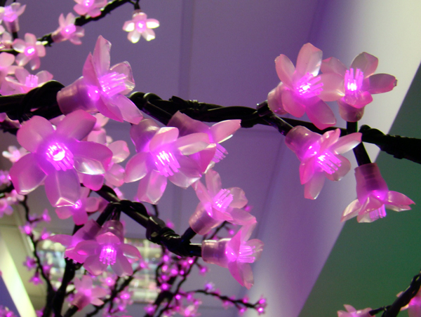 Светодиодное дерево вишня  H:1,9m D1,5 м., 85W, фиолетовое, 36V/220V LED-CBL-1.9 - 972 Purple (FS-001117)
