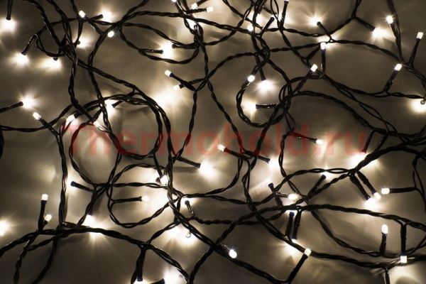 Гирлянда новогодняя "Твинкл Лайт" 10 м, 100 диодов, цвет теплый белый/мультиколор, Neon-Night