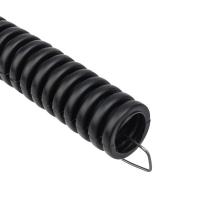 Труба гофрированная из ПНД, с зондом, черная, ?25 мм (бухта 25 м/уп.) REXANT