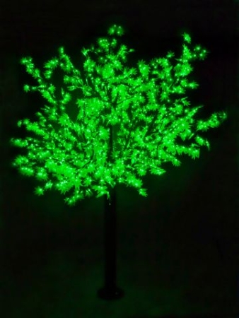 Изображение Светодиодное дерево "Сакура", высота 3,6м, диаметр кроны 3,0м, Зеленые светодиоды, IP 54, понижающий  интернет магазин Иватек ivatec.ru