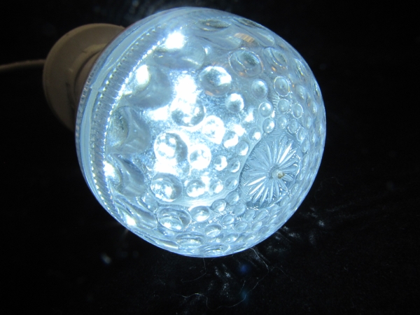 LED лампа  с цоколем E27, 50 мм, (9 светодиодов), белый , G-Q008W, LED-Lamp-E27-50-9-W (FS-000592)