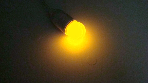 LED лампа - шарик с цоколем E27, 40 мм, (5 светодиодов) матовые, желтый, G-Q009Y LED-Lamp-E27-40-5-Y (FS-00001224)