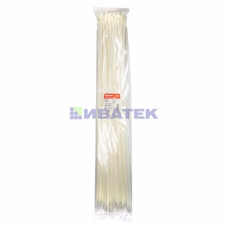 Изображение Хомут-стяжка кабельная нейлоновая REXANT 920 x9,0мм, белая, упаковка 100 шт.  интернет магазин Иватек ivatec.ru