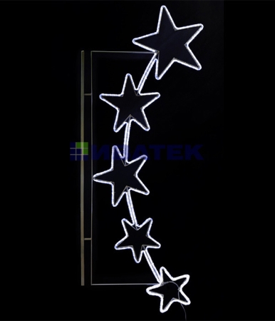 Изображение 13-554 Светодиодная консоль "Пять звезд" 90x200 белый (220V)  интернет магазин Иватек ivatec.ru