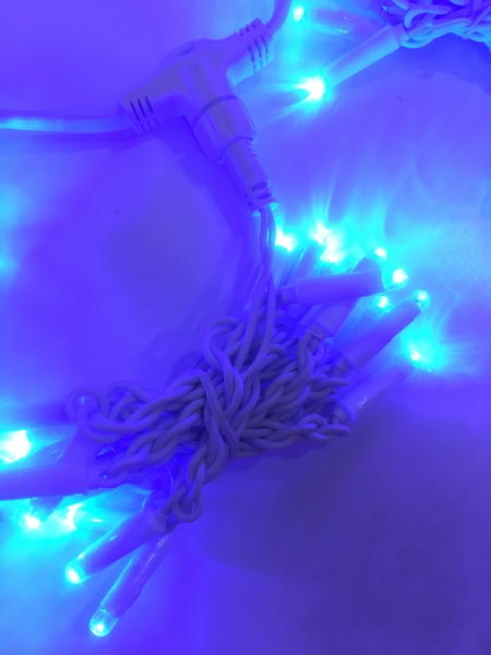 Светодиодная гирлянда плей-лайт (синие светодиоды/белый пр) Flash LED- PLS-9020-240V-2*9М-B/WH-F(CW) (FS-00-00000156)
