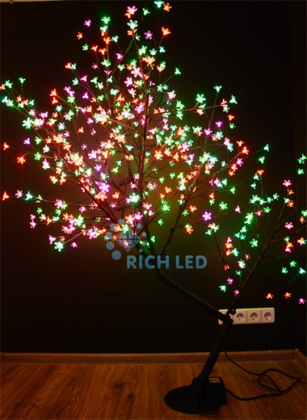 Светодиодное дерево Сакура 2,5х2м, RGB, 1440LED, 24В, фиксинг, IP65 (RL-TRC24-250*200-1440-RGB)