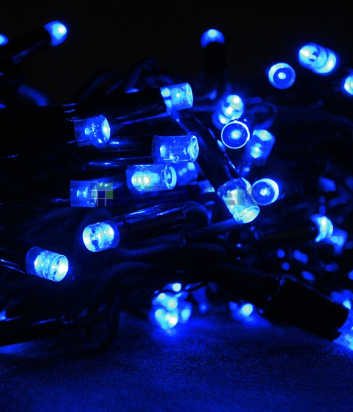 04-042 Светодиодная нить 10м, 220-230V, черн. пр., синий