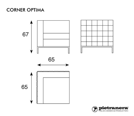 Изображение Кресло для ожидания CORNER - OPTIMA Pietranera, арт. 185B  интернет магазин Иватек ivatec.ru