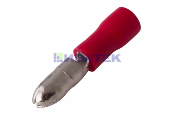 Разъем штекерный изолированный штекер 4 мм 0.5-1.5 мм² (РШи-п 1.5-4/РШИп 1,25-4) красный REXANT  уп 