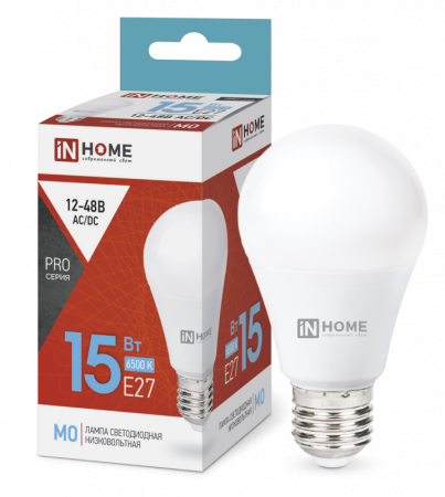 Изображение Лампа светодиодная низковольтная LED-MO-PRO 15Вт 12-48В Е27 6500К 1200Лм IN HOME  интернет магазин Иватек ivatec.ru