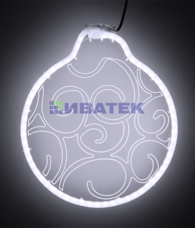 Изображение 13-080 Светодиодная фигура из Акрилайта Шар модель №3, 220V, белый  интернет магазин Иватек ivatec.ru