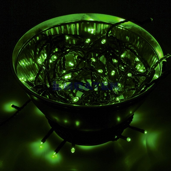 Гирлянда новогодняя "Твинкл Лайт" 10 м, 100 диодов, цвет Зеленый, Neon-Night