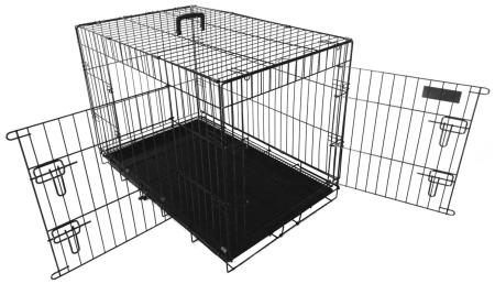 Изображение Металлическая клетка для животных Artero №3 с фальшдном, черная, 78х49х56.5 см  интернет магазин Иватек ivatec.ru