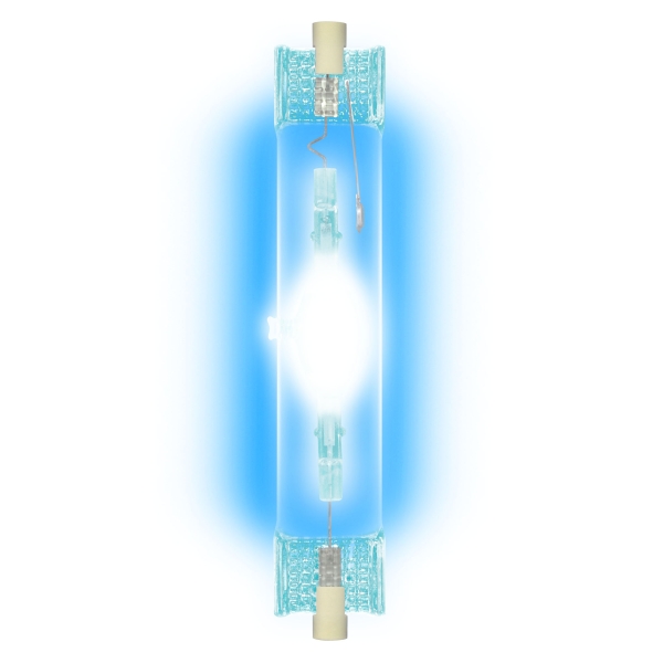 MH-DE-150/BLUE/R7s Лампа металогалогенная линейная. Цвет синий. Картонная упаковка