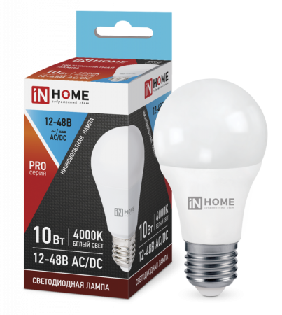 Изображение Лампа светодиодная низковольтная LED-MO-PRO 10Вт 12-48В Е27 4000К 900Лм IN HOME  интернет магазин Иватек ivatec.ru