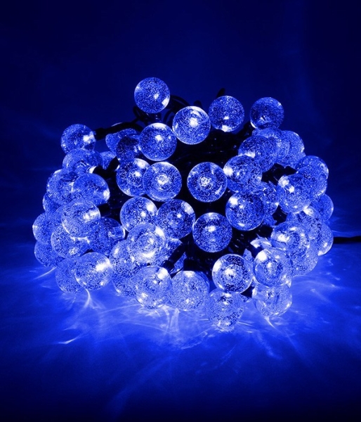 18-025 Гирлянда светодиодная Пузырьки 10м, 100 led, 220-230V., D23мм, синий