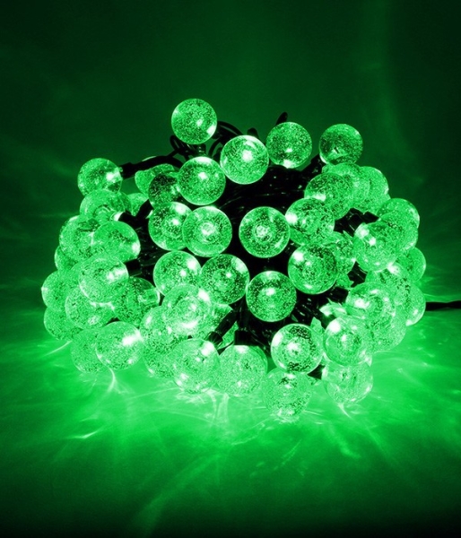 18-024 Гирлянда светодиодная Пузырьки 10м, 100 led, 220-230V., D23мм, зеленый