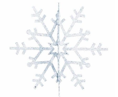 Изображение Елочная фигура "Снежинка резная 3D", 61 см, цвет серебряный, упаковка 6 шт  интернет магазин Иватек ivatec.ru