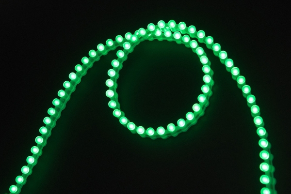 Лента светодиодная  DIP 5мм, 96 LED/м, 7,7 Вт/м, 12В , IP68, Цвет: Зеленый, 970мм, 00-00000886