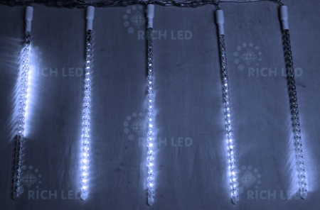 Изображение Тающая LED сосулька 60см белый двухсторонняя 220В соединяемая до 50 шт. IP54, цвет: белый  интернет магазин Иватек ivatec.ru