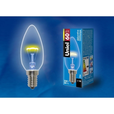 Изображение Лампа накаливания Uniel. IL-C35-CL-60/E14  интернет магазин Иватек ivatec.ru